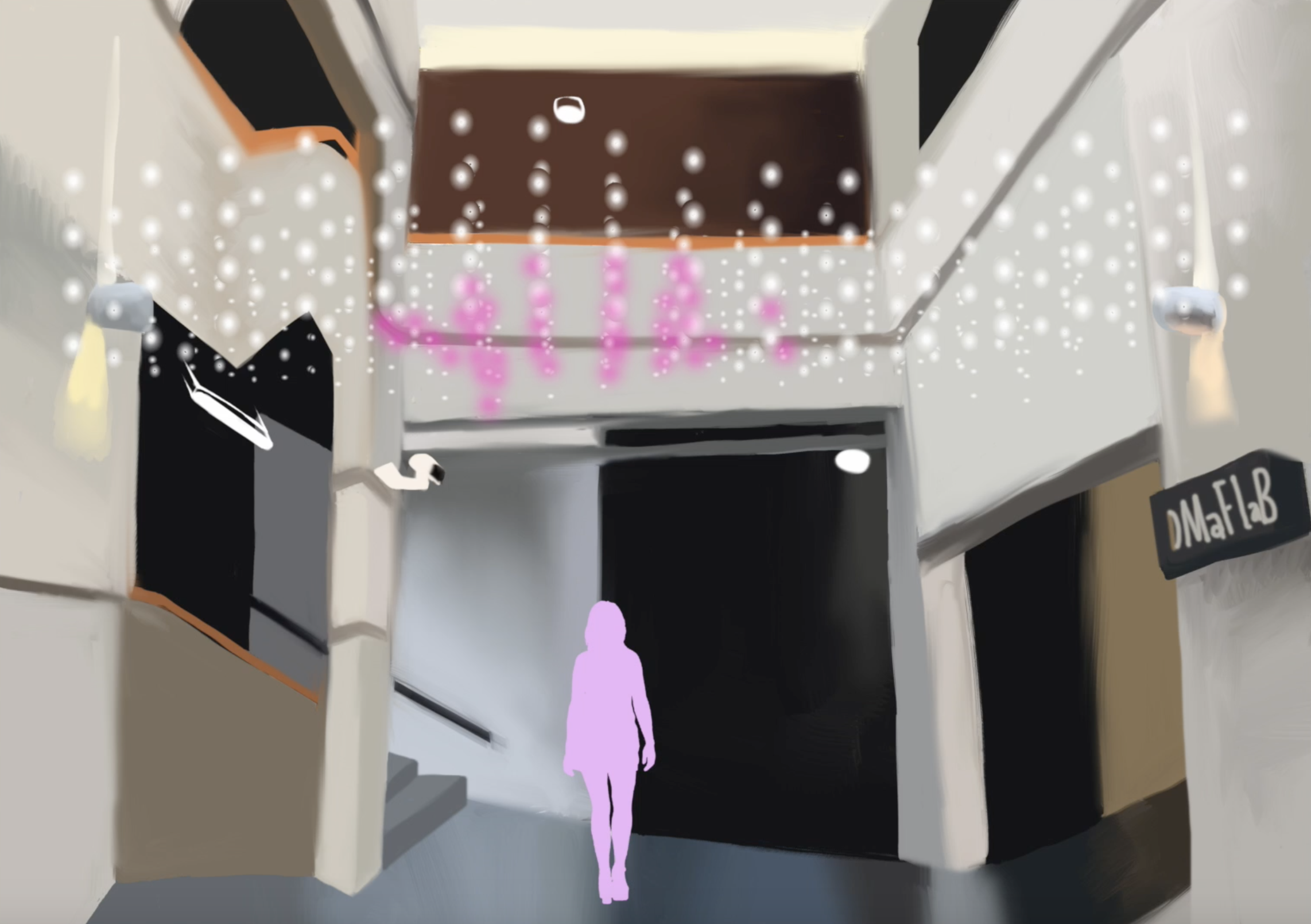 Concept art of what the final design would look like in the space